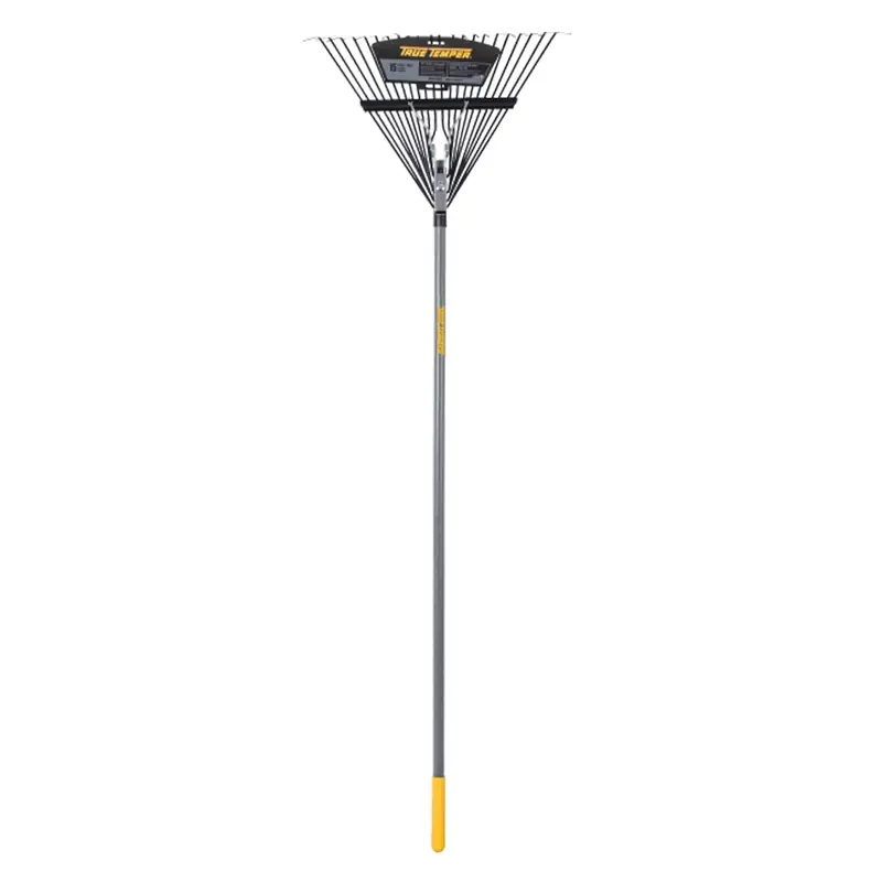 Steel Leaf Rake, 22 Tines, Wood Handle