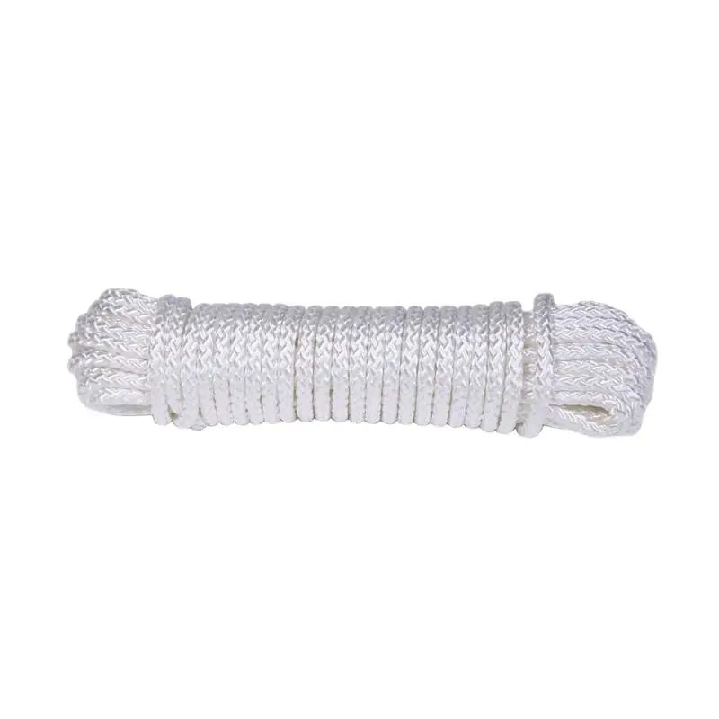 3/16 In. Diameter X 50 Ft. Length White Diamond Braided Nylon Rope