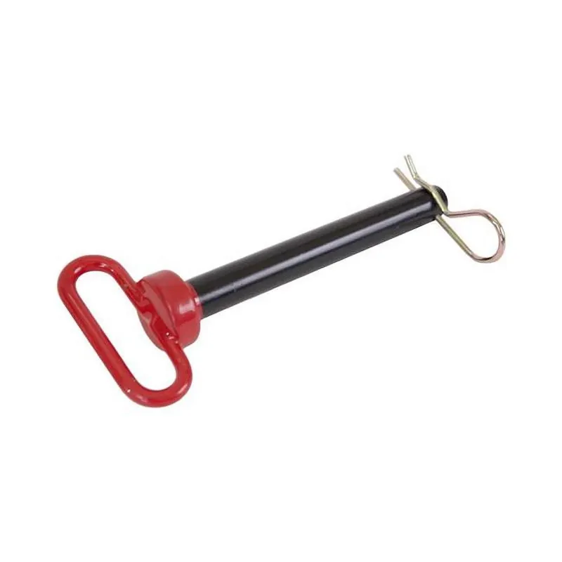 Steel Hitch Pin 1-1/4 Inch With Red Vinyl-coated Handle And 8-1/2 Inch Usable Length