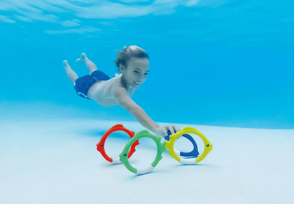 Assorted Plastic Fish Ring Pool Diving Toy