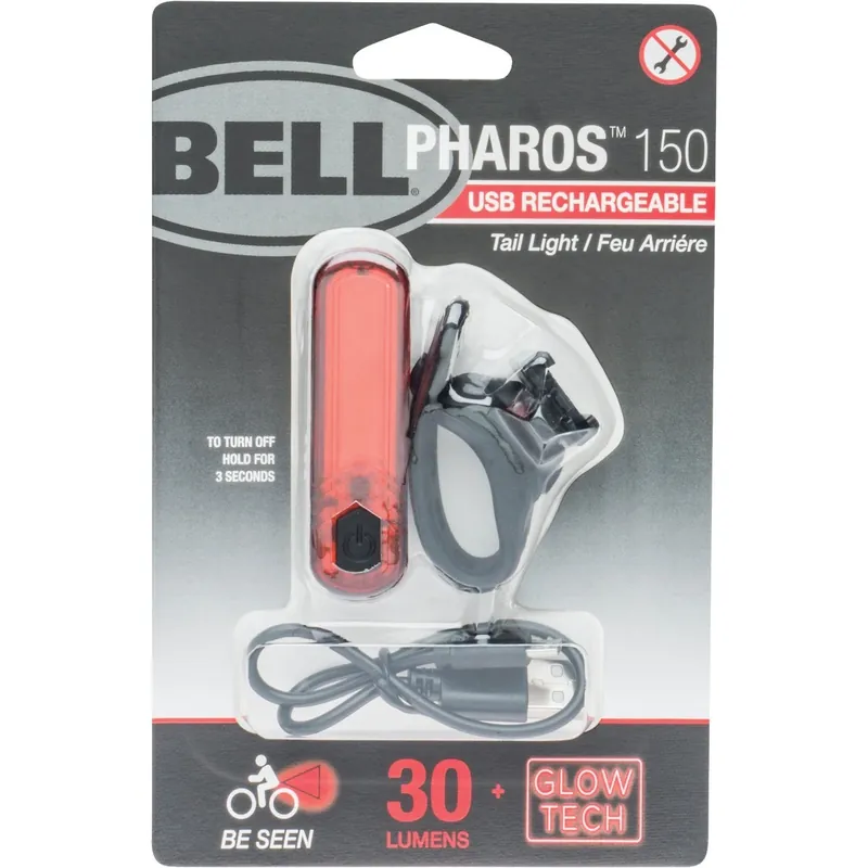 Pharos 150 Led Black/red Usb Rechargeable Bicycle Safety Tail Light