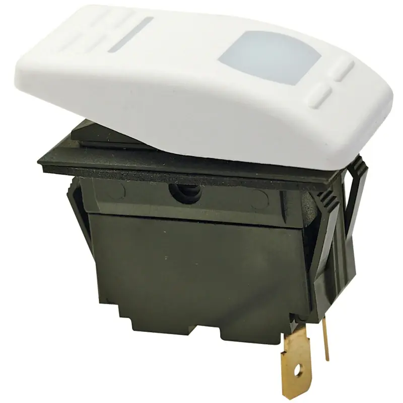 Rocker Switch Polycarbonate 12 Volts Spst On/off 3 Terminals White