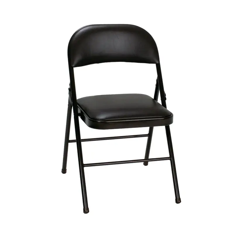 Black Vinyl Folding Chair 1 Pk
