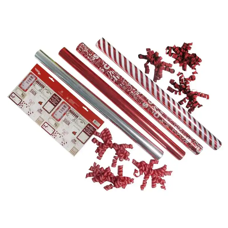 Assorted Holiday Gift Wrap Kit - 15.15 X 15.85 X 28.9 Inches