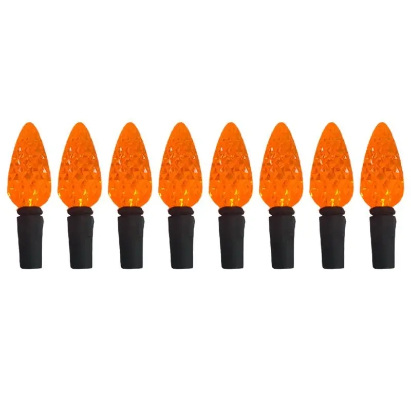 Orange 100 Count 2 Inch Led C6 Halloween String Lights