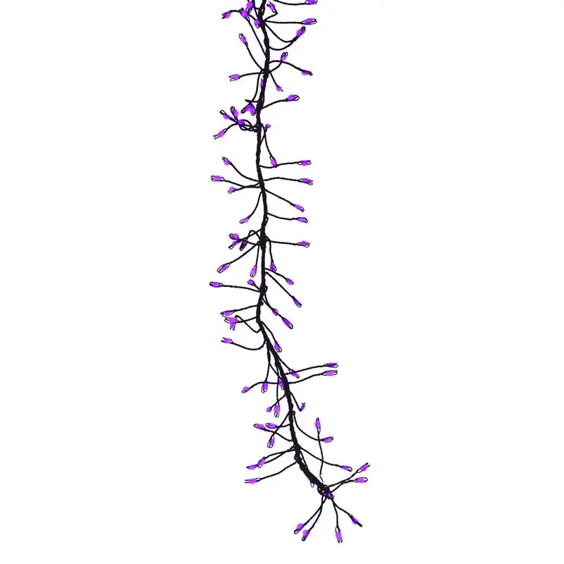 Purple 250 Count Led Prelit Connectable Big Seed Cluster Halloween Lights