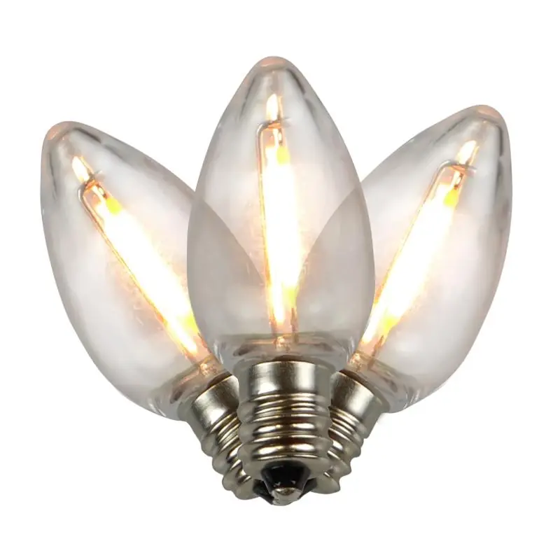 Led C7 Warm White Replacement Christmas Light Bulbs 25 Count