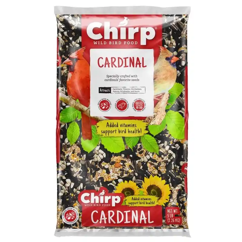 Cardinal Black Oil Sunflower Wild Bird Food 5 Lb - Premium Bird Seed Mix