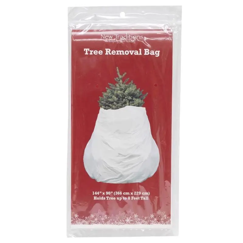 White Tree Removal Bag 144 In. W X 90 In. D