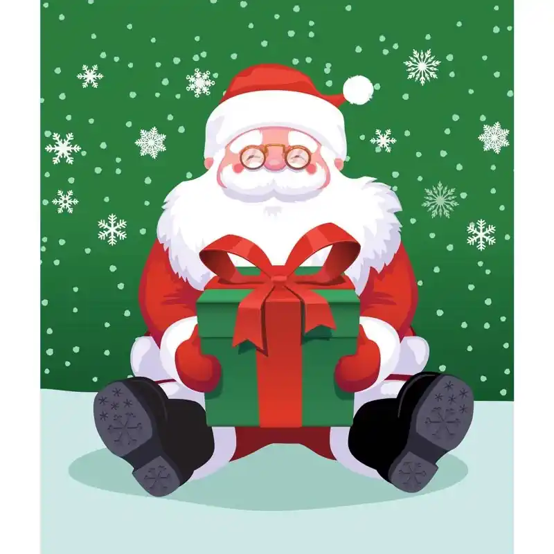 Santa 7 Ft. X 8 Ft. Garage Door Cover For Holiday Decor