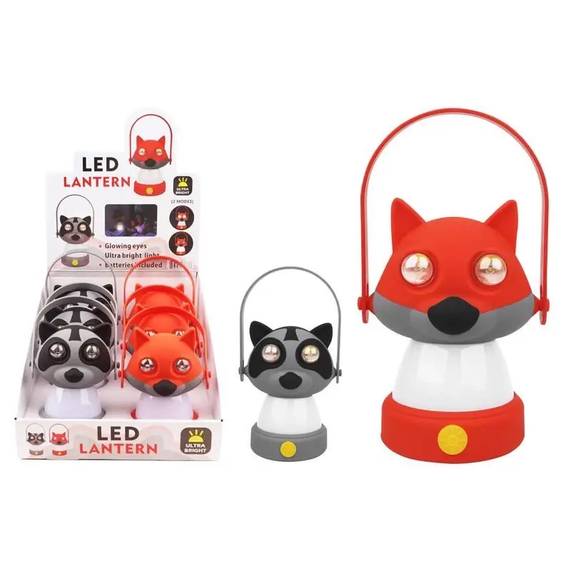 Assorted Lanterns - 2 Piece Set, Fox And Raccoon Designs