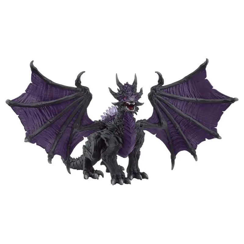 Eldrador Shadow Dragon Figurine Black And Purple 9 Inch