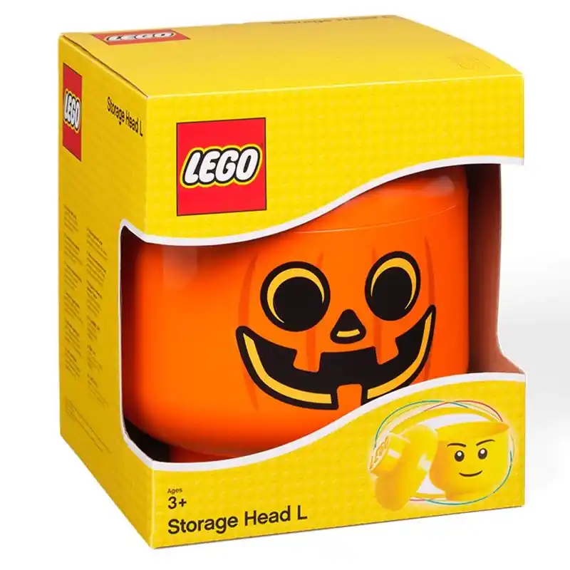 Pumpkin Storage Head Plastic Orange Large 1 Piece Model 40321729