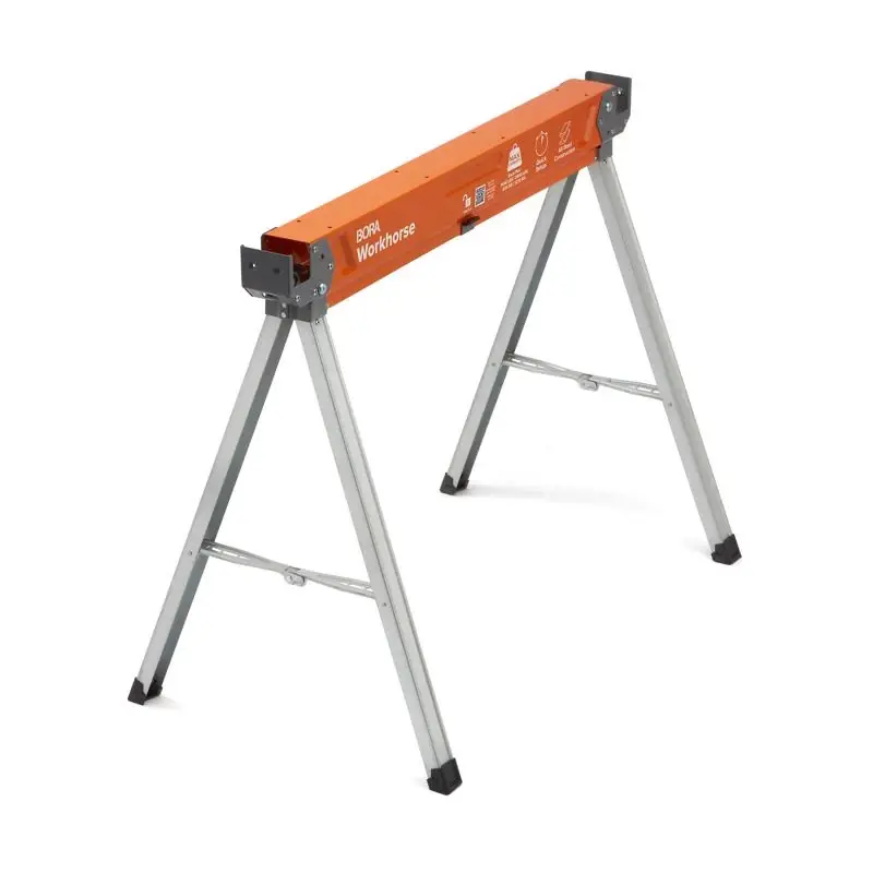 Workhorse Folding Sawhorse 1400 Lb Capacity Steel Orange 1 Piece
