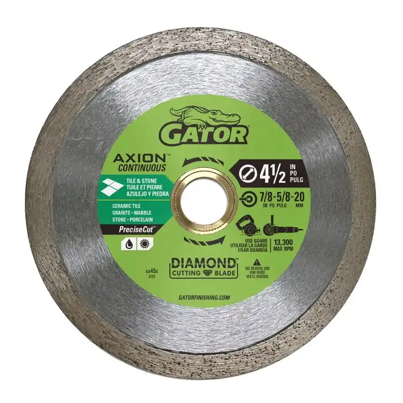 Precisecut 4-1/2 In. D X 5/8 And 7/8 In. Diamond Continuous Rim Saw Blade 1 Pk