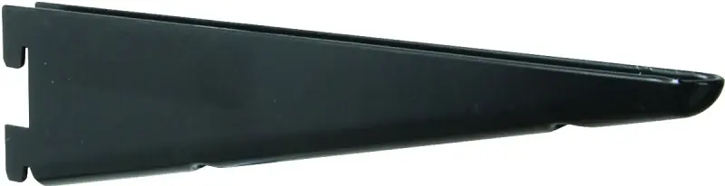 Shelf Bracket, Dual Track, Black, 9-in.