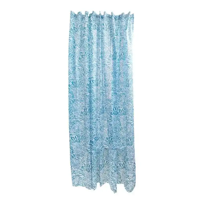 Dandelion Teal 72" × 72" Polyester Shower Curtain – Modern Bathroom Décor