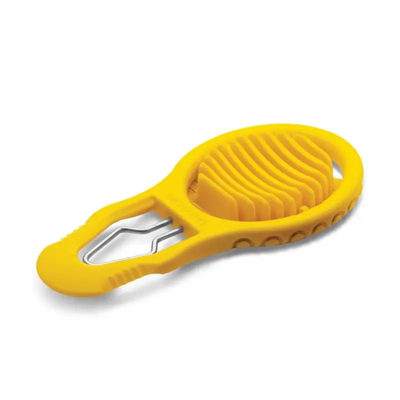 Stainless Steel Egg Slicer With Ergonomic Handle - Yellow