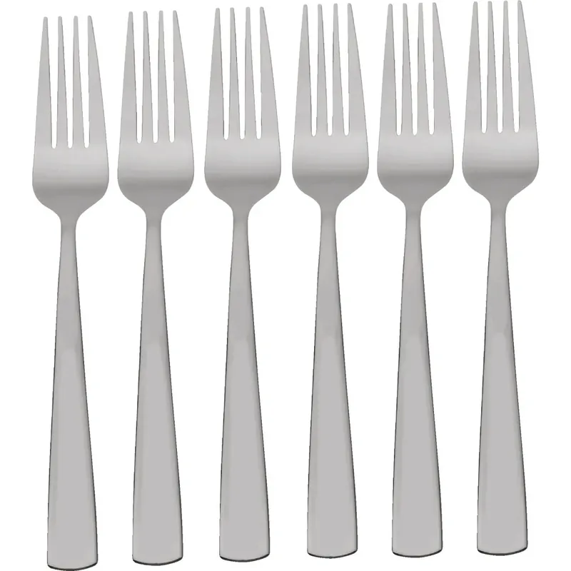Silver Stainless Steel Dinner Fork Dinner Fork Set 6 Pc