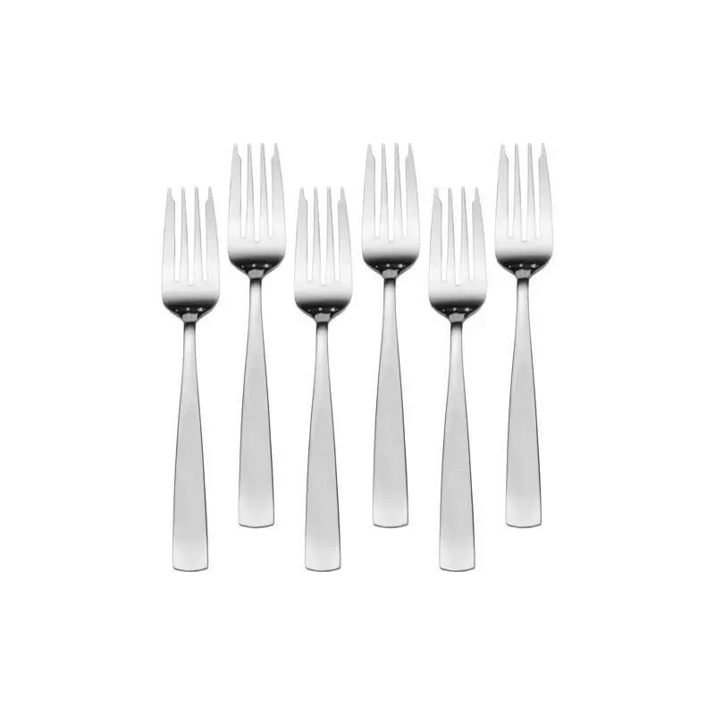 Danford Stainless Steel Salad Fork Set, 6 Pieces, Silver Finish