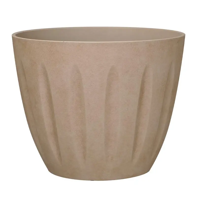 10 In. H X 12 In. D Polyresin Spritzer Planter In Terracotta