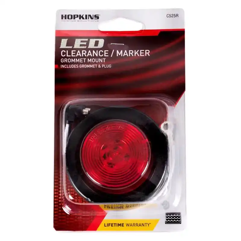 C525r 2 Inch Red Round Led Clearance And Side Marker Light Kit