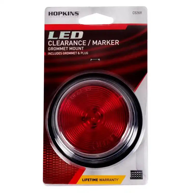 C526r Red Round Led Clearance/side Marker Light Kit - 2.5 Inch