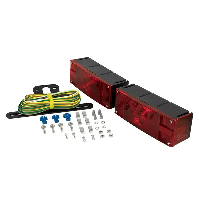 C6285 Low Profile Red Rectangular Submersible Trailer Led Light Kit