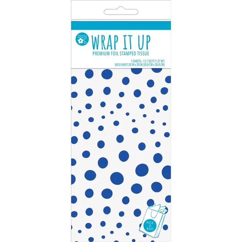 Blue Fuchsia Tissue Paper 20" X 20" - 5 Sheets