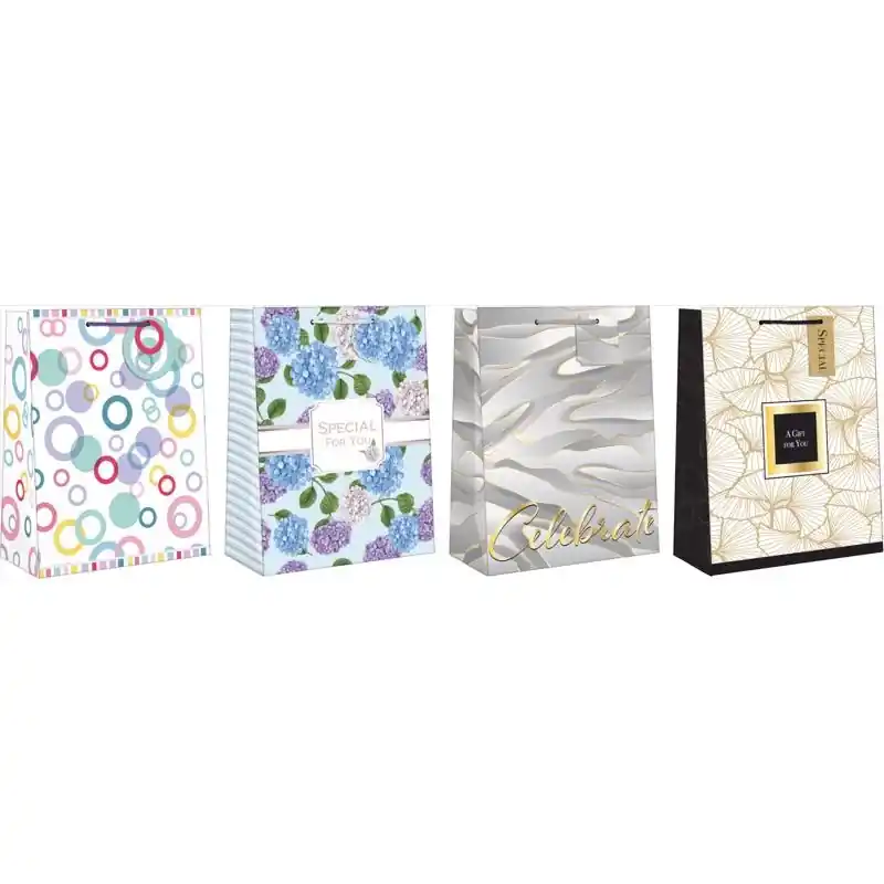 Assorted All Occasion Gift Bag - Large, 15 X 10.65 X 2.6 Inches