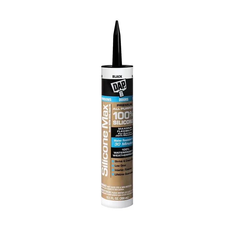 Silicone Max Premium Sealant, 100% Silicone, Black, 10.1-oz.