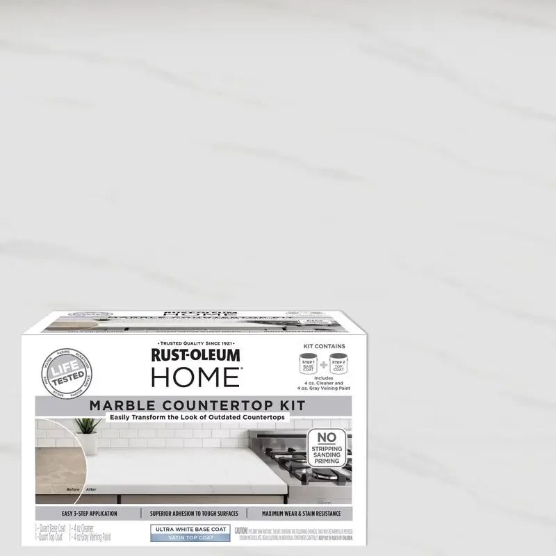 Home Satin Ultra White Base Acrylic Countertop Paint Kit 1 Quart