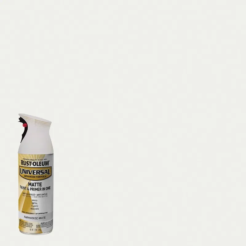 Universal 12 Oz. Matte Farmhouse White Enamel Spray Paint - Oil-based