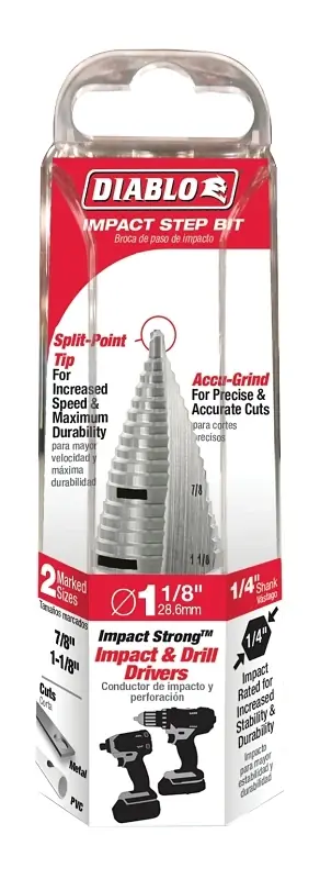 Step Drill Bit, 1-1/8-in.