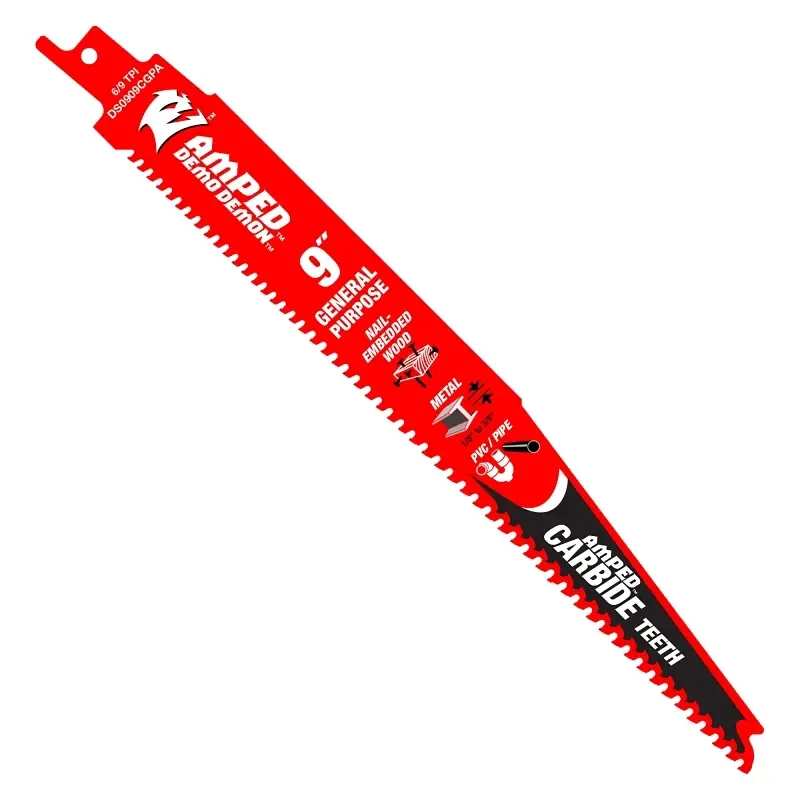 Demon Amped 9 In. Carbide Reciprocating Saw Blade 6/9 Tpi 1 Pk