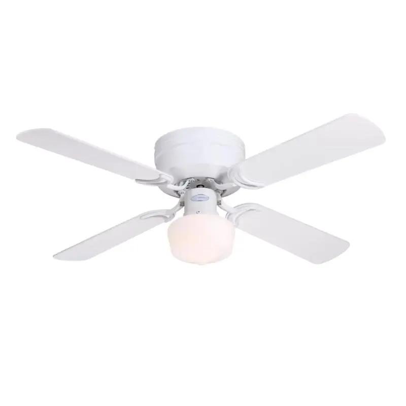 42 Inch White Led Indoor Ceiling Fan With 4 Blades