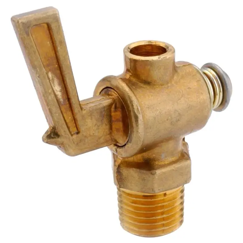 1/8 Inch Mip Brass Drain Valve With Lever