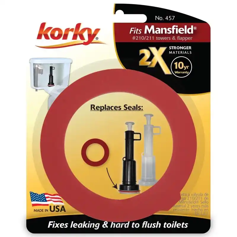 2x Long Life Toilet Flush Valve Seal Red Rubber Fits Mansfield 210 & 211