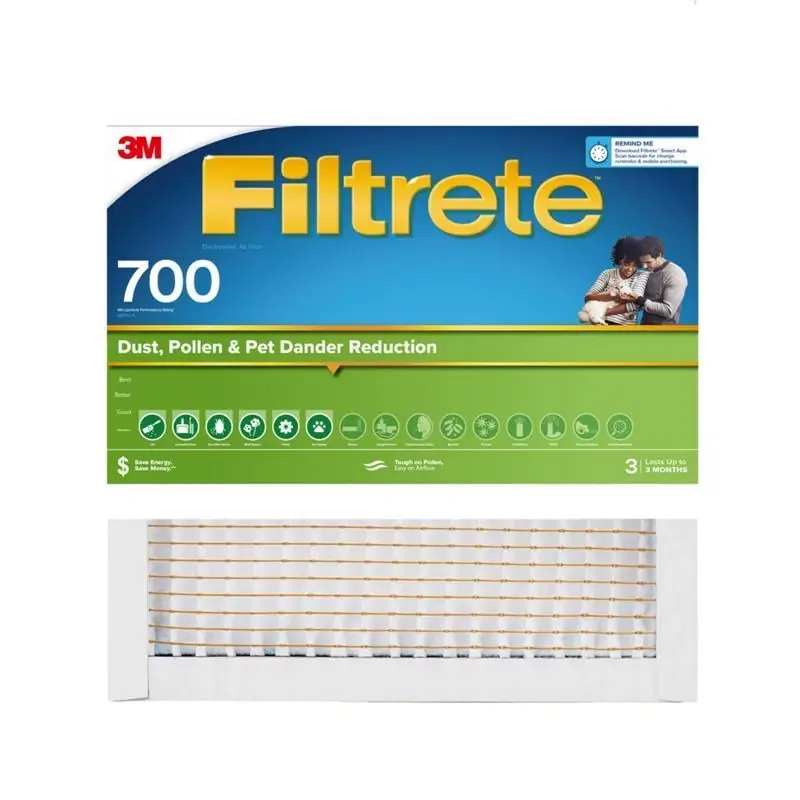22x22x1 Polypropylene 700 Mpr Pleated Air Filter