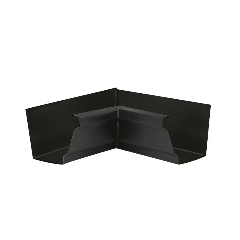 Black Aluminum K Style Gutter Inside Miter 3.75 H X 8.88 W X 8.88 L