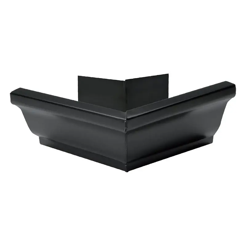 Black Aluminum K Style Gutter Outside Miter 3.75 H X 8.88 W X 8.88 L