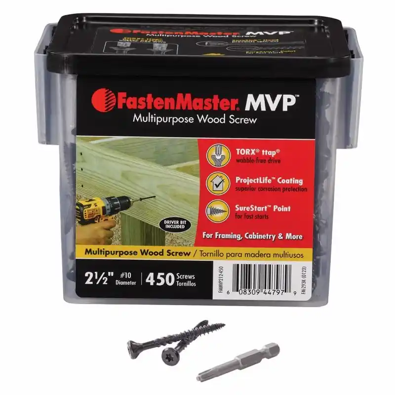 Fastenmaster Mvp 2-1/2 In. L Torx Ttap Self-tapping Wood Screws 450 Pk