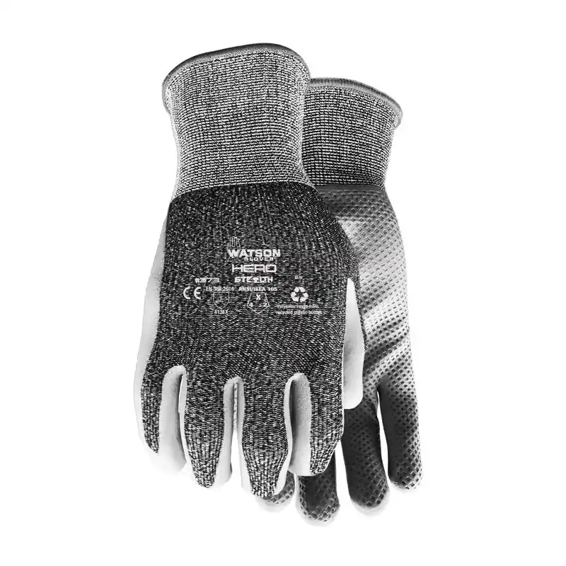 Stealth Hero Black Gloves L Nitrile/polyester Knit
