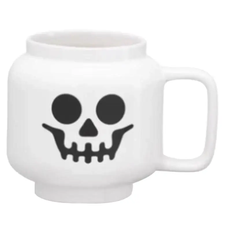 8.6 Oz White Bpa Free Ceramic Skeleton Mug