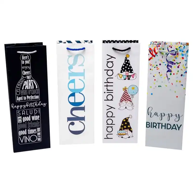 Bary3 Assorted Birthday Wine Gift Bag