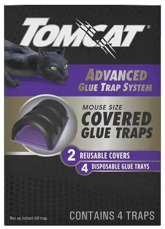 Formula Covered Glue Tray Mouse Trap Kit With 2 Covers And 4 Trays
