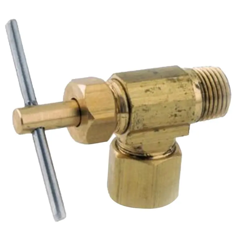 3/8 In. X 1/4 In. Brass Needle Valve For Plumbing