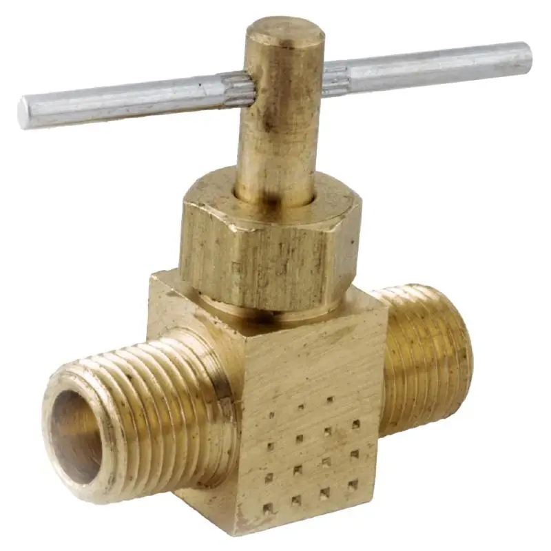 1/4 In. Brass Needle Valve, Lead-free, Mip Ends