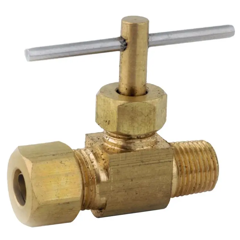 1/4 In. Brass Needle Valve Compression Male