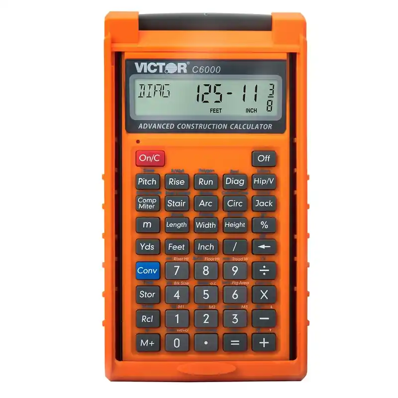 C6000 Orange 8 Digit Construction Calculator With Case